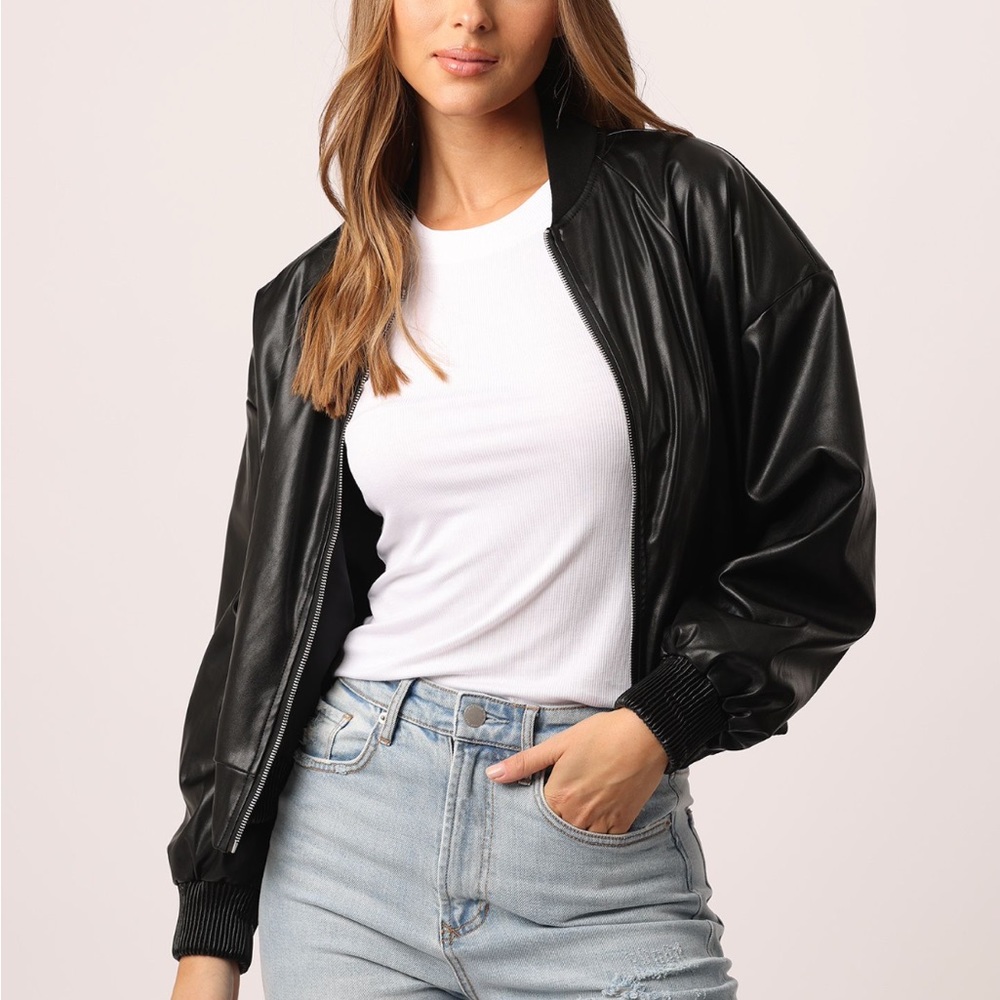 NWT Vegan Bomer Jacket